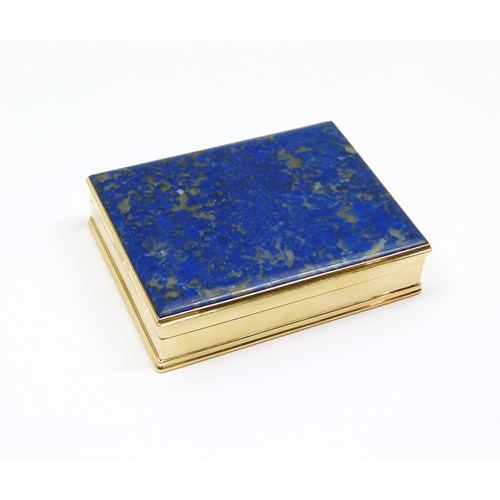 George IV 18ct gold and lapis lazuli box by John Linnit, London 1828,
